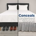 thumbnail image 4 of Martex Full Bed Skirt | Ruffled 100% Microfiber Dust Ruffle | 16" Drop | Grey, 4 of 8