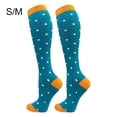 thumbnail image 1 of Hi,Fancy Bas de Compression 20-30 mmHg Longueur Genou Bas de Sport pour Course Cyclisme Unisexe, Bleu, P/M, 1 of 8