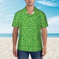 thumbnail image 6 of Picia St Patrick's Day Gentle Cotton Regular Fit Short Sleeve Casual Hawaiian Shirt for Men-Small, 6 of 9