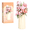 Pink White, variant on WAAYEE Flower Building Blocks Set with Vase, Artificial Bouquet Kit Creative Gift for Mom, Mother’s Day Birthday Anniversary Present for Women Girls