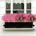 thumbnail image 2 of 8 Bundles Artificial Lavender Flowers Outdoor UV Resistant Fake Flowers No Fade Faux Plastic Plants Garden Porch Window Box Decorating (Orange), 2 of 5