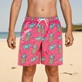 thumbnail image 2 of GXWEA Kids Swimsuits Boys' Swim Trunks Boys Swim Trunks Soft Boxers Lined Swimsuit Bathing Shorts Upf 50+ Functional Drawstring Pink 7-8 Years, 2 of 7