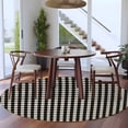 thumbnail image 5 of Buffalo Plaid Round Rug 7ft Washable Circle Rugs Non Slip Farmhouse Black White Checkered Vintage Large Area Rug Indoor Floor Carpet for Bedroom Kitchen Living Room Home Office Dining Room Nursery, 5 of 9