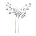 thumbnail image 3 of opvise Wedding Decor Glossy Rhinestone Faux Pearl Women Hairpin Clip White, 3 of 5
