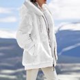 thumbnail image 5 of Winter Coats for Women Zpanxa Womens Warm Thick Faux Plush Coat, Outdoor Plus Size Thicken Hooded Jacket, Winter Zipper Overcoat Outerwear White 5XL, 5 of 5