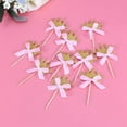thumbnail image 3 of 10pcs/set Children's Birthday Party Theme Crown Bow Cake Decor Insert Cake Topper(pink), 3 of 3