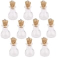thumbnail image 1 of 6x 10 Piezas Frascos De Botellas De Corcho De Vidrio Viales Botellas De Deseos DIY Colgante Bombilla Plana Sunnimix mini colgantes de botellas, 1 of 5