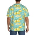 thumbnail image 5 of Xecao offers the Yellow Lemon for Men's Casual Short-sleeved Shirt, a button-up collared shirt with a pocket, perfect for beach vacations and yacht travel in the 4X-Large size., 5 of 7