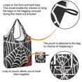thumbnail image 4 of 5 Pack Foldable Shopping Bag,Black Halloween Spider Webs Reusable Grocery Bags with Pockets,Large Reusable Tote Bags with Handles Waterproof & Lightweight, 4 of 6