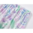 thumbnail image 5 of Beezizac Trendy Tie Dye Violet Green Pajamas for Girls 3 Pieces Soft Tee Shorts & Pants PJ Comfy Jammies Set Size 10, 5 of 8
