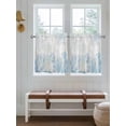 thumbnail image 2 of Blue Seahorse Coastal 2 Panel Kitchen Curtains for Small Windows, Summer Beach Nautical Ocean Coral Bathroom Tier Curtain, Short Window Treatment for Bedroom/Living Room 55"x36", 2 of 6