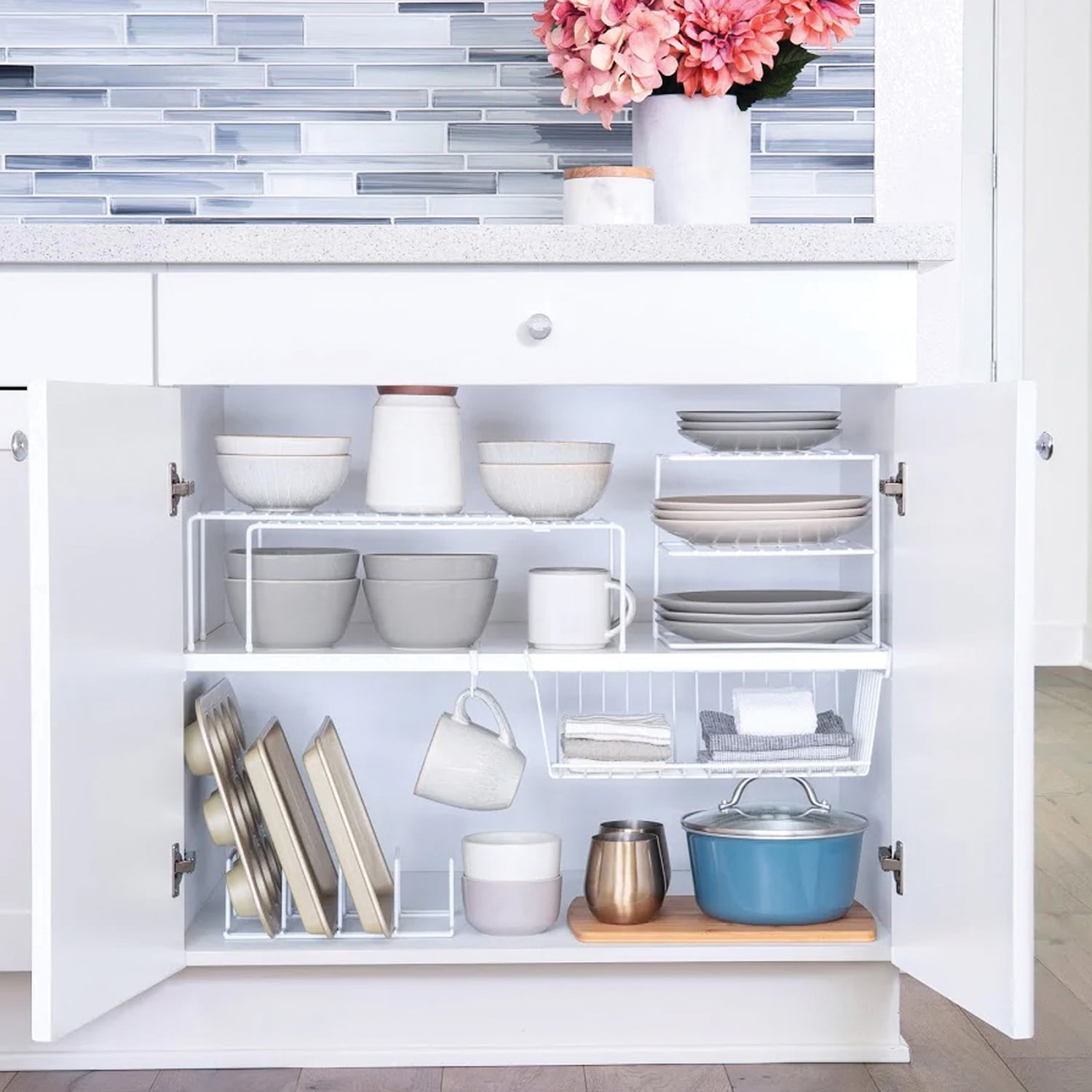 Better Houseware Expanding Shelf, White (Large), 180/2PT