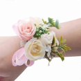 thumbnail image 5 of 2 Pieces Wedding Wrist Flower Decor,Wedding Prom Hand Flower, Silvery Bling Wrist Flower, 5 of 5