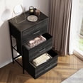 thumbnail image 7 of Dresser for Bedroom Nightstand Small Dressers Chest of Drawers End Table for Living Room, Closet Dresser with 3 Storage Drawers Organizer Clothes, Charcoal Black, 7 of 7