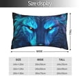 thumbnail image 2 of Yiaed Futuristic Blue Light Wolf Print Brushed Microfiber Envelope Pillowcases, Standard,Envelope Closure Pillow Cases(No pillow core)-16"x24", 2 of 6