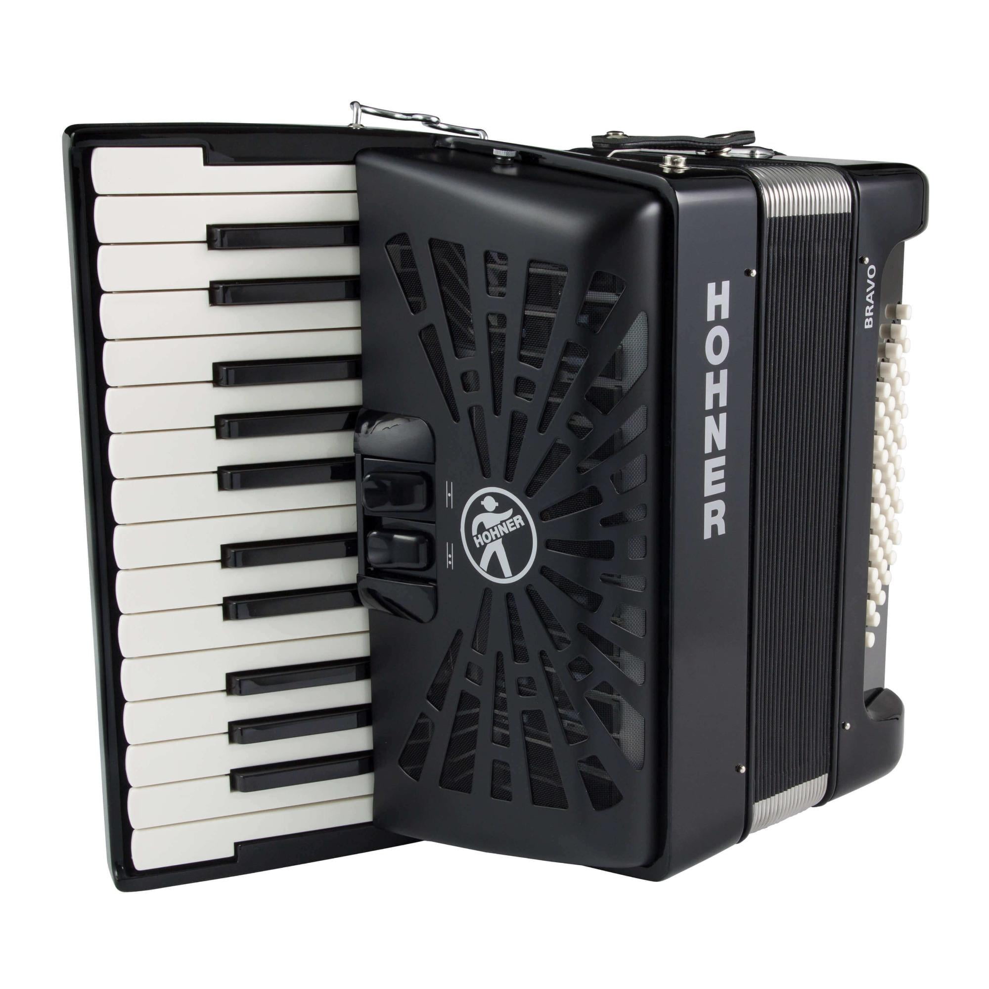 Hohner Bravo II 48 Accordion With Black Bellows - Black