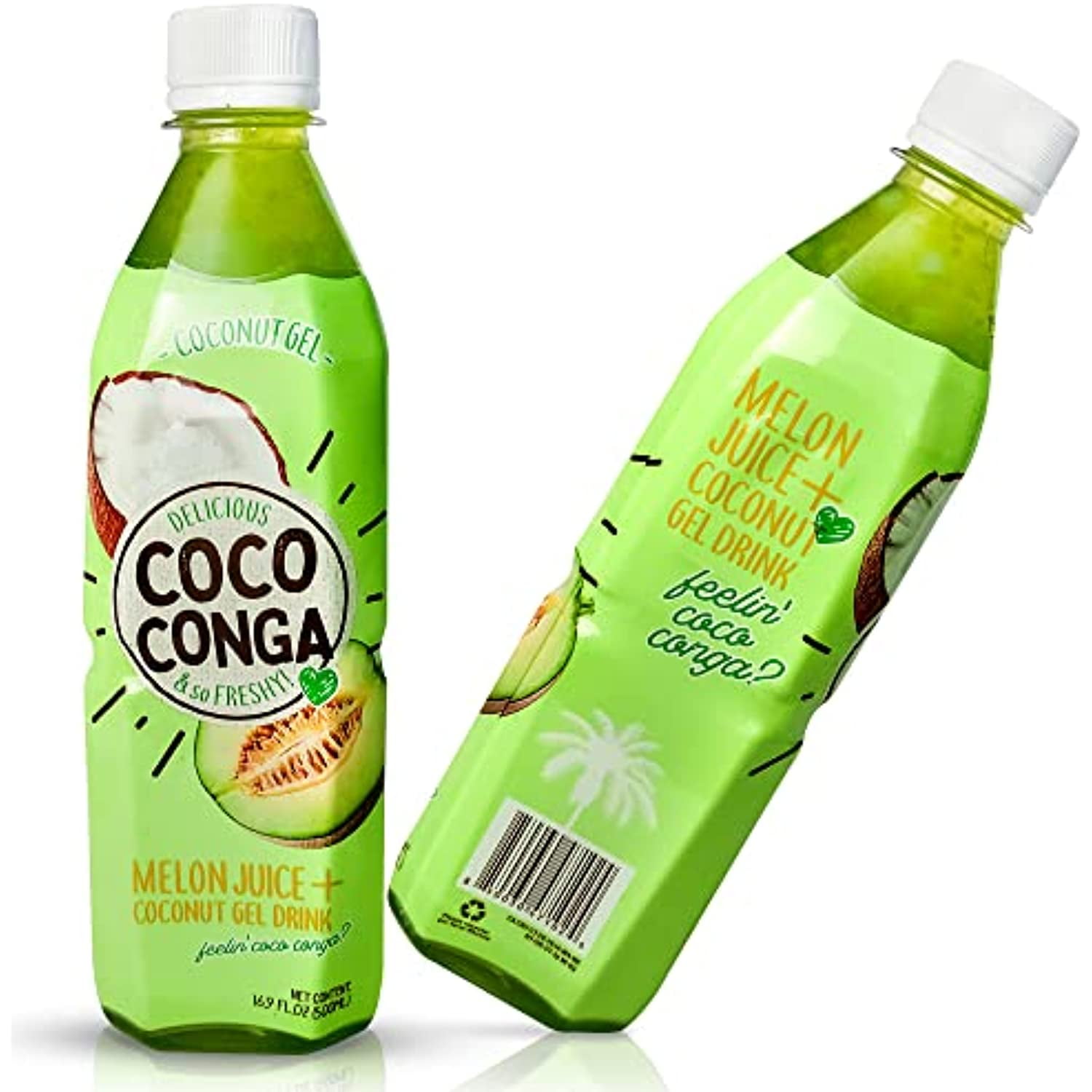 Coco Conga Juice + Coconut Gel Drink, Sweet And Refreshing W/ Chewable Coconut Gel Added, 16.9