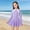 Purple, variant on Girls One Piece Swimsuits Long Sleeve Zipper UPF 50 Rash Guard Swim Dress Training Sportswear Color Block Bathing Suit Navy Size 12-13 Y
