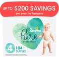thumbnail image 2 of Pampers Pure Diapers Size 4, 104 Count (Select for More Options), 2 of 15