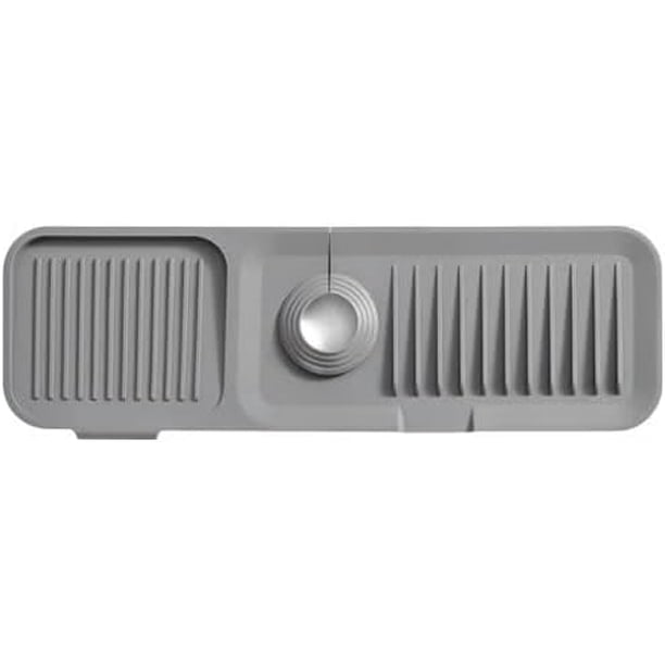 Protector de Salpicaduras de Silicona para Grifo de Fregadero de Cocina, Tapete Autodescargable y Soporte para Esponja Atrapador de Goteo