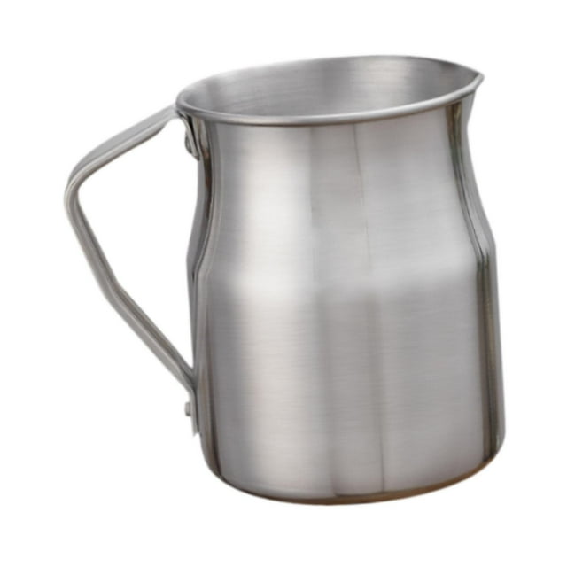 Maytalsory Coffee Milk Cup Frothing Cup Accessory Transform Milk Into Foam With Stylish Aluminum Pouring Jug Frothing Pitcher silver 2L