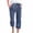 Navy, variant on Bigersell Workout Capris for Women Capris Pants for Women Casual Summer Cotton Linen 3/4 Pants Wide Leg Capris Lightweight Baggy Cropped Trousers Black 3xl