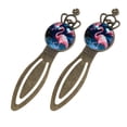 thumbnail image 2 of Flamingo Set of 2 Vintage Copper Crown-Shaped Bookmarks - Stainless Steel Book Markers for Readers and Book Lovers, 2 of 5
