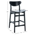 thumbnail image 3 of SAFAVIEH Thaxton Curved Mid Back Counter Stool, Black, 3 of 13