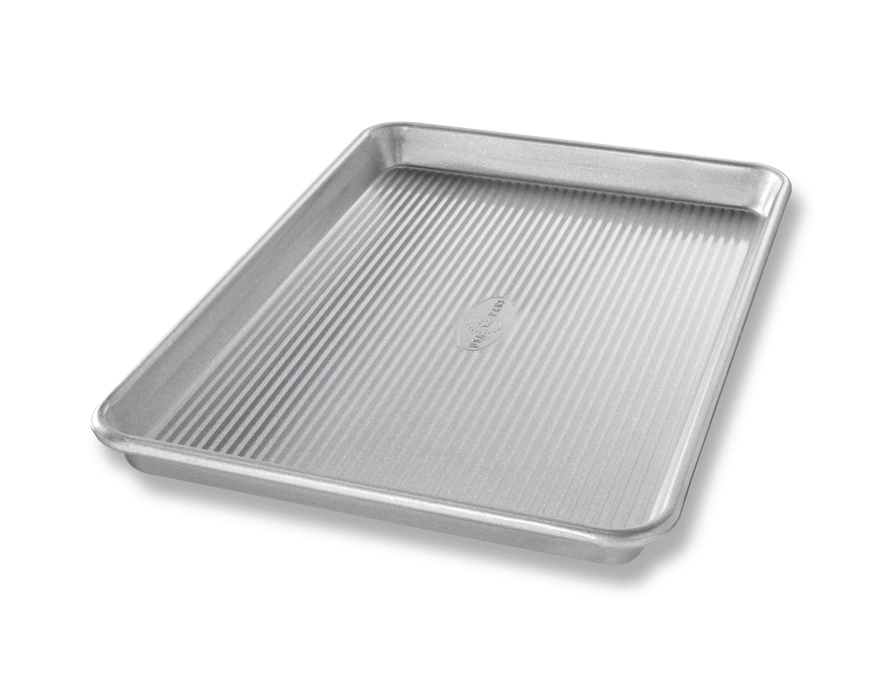 USA Pan Bakeware Jelly Roll Baking Sheet with Baking/ Cooling Rack, Nonstick, Aluminized Steel
