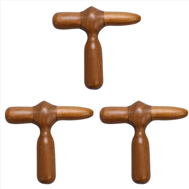 3x Acupuntura Acupuntura Martillo Madera Mano Pie Pierna Masajeador Salud Belleza Herramientas