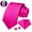 Hot Pink, variant on Mens Solid Color Necktie and Pocket Square with Tie Cufflinks Sets for Wedding Party Pink Ties