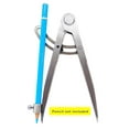 thumbnail image 2 of LoonWear 6/8/10 inch Professional Woodworking Compass with Pencil Holder & Lockable Wing, Geometry & Drafting Compass for Carpenter (6 inch), 2 of 5