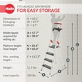 thumbnail image 2 of Hailo Folding 4 Step Non-Slip Ladder for Home & Kitchen, L100, Silver/Black, 2 of 12