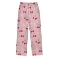 thumbnail image 2 of FORMRS Kids Pajama Pants with Pockets Size 13-14Y Boys Lounge Sleep Bottoms, Pink Cute Cherry Pattern, 2 of 8