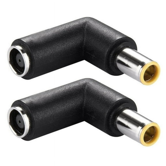 NEW 2X DC 7909 Male to Female Connector Power Adapter for Laptop, 90 Degree Right Angle Elbow