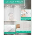 thumbnail image 4 of No Hook Shower Curtain with Snap-in Liner, Mountains Forest Waterproof Fabric Bathroom Curtains, Modern Nature Fog Landscape Bath Curtains & Mesh Top Window Standard 72''x72'', 4 of 6
