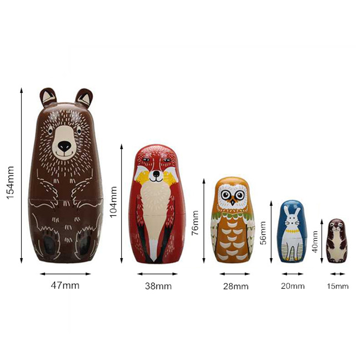 animal russian dolls