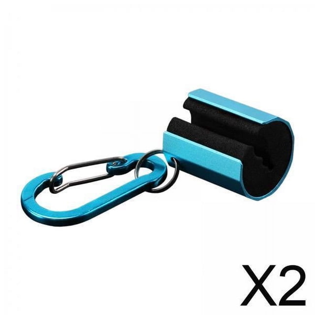 2 Clips Para Caña De Pescar Creek Con Llavero, Accesorios Para Caña De Pescar Con Mosca, Color Azul Ligero