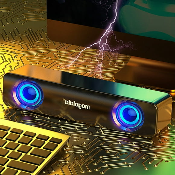 Bdday Desktop Compact USB Powered Wired Multimedia Mini Stereo Sound Bar 3.5mm Audio Jacks