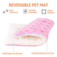 thumbnail image 3 of Colchoneta para jaula de perro Mora Pets 89x58 cm suave reversible rosa, 3 of 6