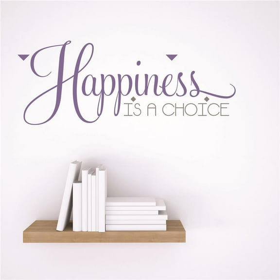 Custom Wall Decal Sticker : Happiness is a choice Life Quote 5x24"