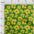 thumbnail image 1 of oneOone Cotton Jersey Green Fabric Leaves & Flowers Floral Sewing Craft Projects Fabric Prints By Yard 58 Inch Wide, 1 of 4
