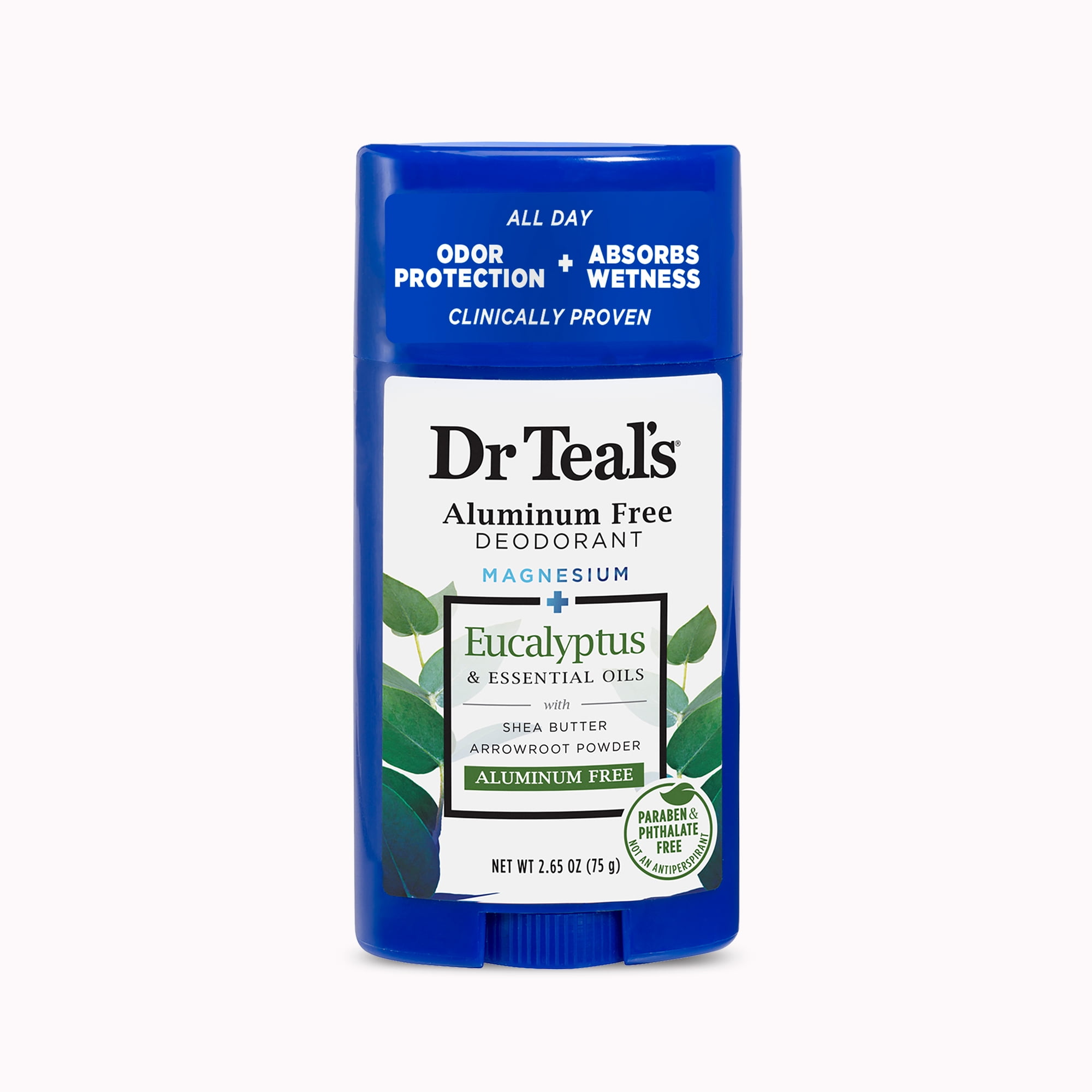 Dr Teal's Aluminum Free Deodorant, Eucalyptus, 2.65 oz