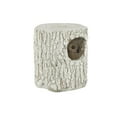 thumbnail image 6 of DecMode Magnesium Oxide Owl Tree Trunk Garden Stool with Brown Accents, White, 6 of 9