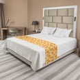 thumbnail image 1 of Floral Bed Runner, Vibrant Illustration of Different Blossoming Flowers in Tangerine Tones, Decorative Accent Bedding Scarf for Hotels Homes and Guestrooms, King, Marigold and Cream, by Ambesonne, 1 of 2