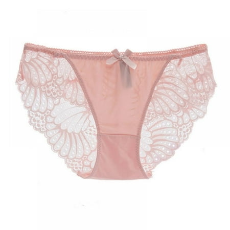 

Monfince Womens Sexy Underwear Lace Panties Low Waisted Plus Size Ladies Brief