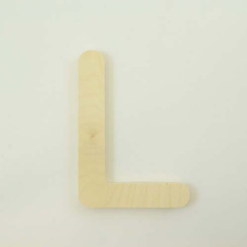 Package of 1, 10 Inch X 1" Baltic Birch "L" Wood Letters In The Gotham Rounded Font | Thick | Upper Case For Art & Craft Project, Made in USA