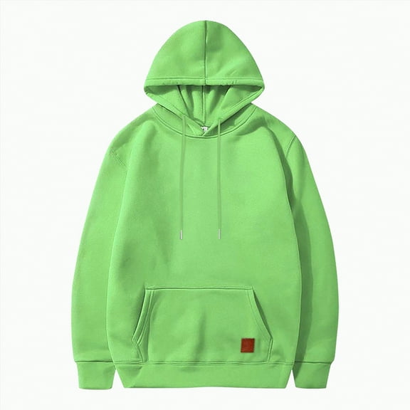 TOWED22 Mens Pullover Hoodies Long Sleeve Casual Lightweight Fashion Hooded Sweatshirt with Kanga Pockets(Light Green,3XL)