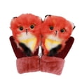 thumbnail image 4 of Guantes de peluche de animales de dibujos animados, guantes de invierno cálidos de piel de conejo tejidos para mujer, lindos guantes, 4 of 6
