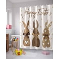 thumbnail image 5 of Happy Easter Shower Curtain Bunny Bathroom Curtains with Hooks, Waterproof Fabric Flower Carrot Rabbit Shower Curtains Set for Bathroom Bathtubs Seasonal Spring Holiday Decor Gift 36x72 Inch, 5 of 6
